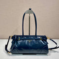 Prada 1BA426 Medium leather handbag Navy Blue - Default Title - View 1