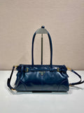 Prada 1BA426 Medium leather handbag Navy Blue
