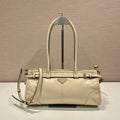 Prada 1BA426 Medium leather handbag Travertine - Default Title - View 1