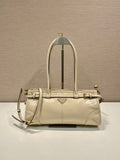Prada 1BA426 Medium leather handbag Travertine