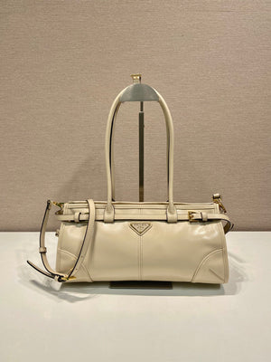 Prada 1BA426 Medium leather handbag Travertine - Default Title - View 1