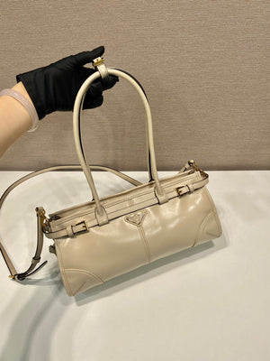 Prada 1BA426 Medium leather handbag Travertine - Default Title - View 2