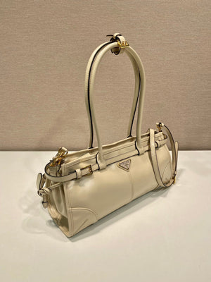 Prada 1BA426 Medium leather handbag Travertine - Default Title - View 3
