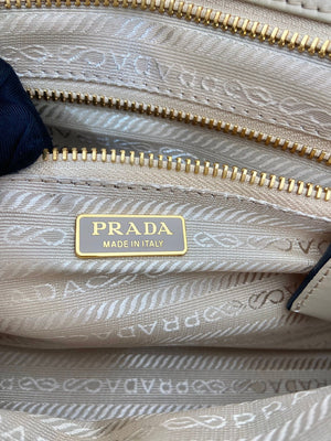 Prada 1BA426 Medium leather handbag Travertine - Default Title - View 9