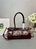 Prada 1BA426 Medium leather handbag Wine Red