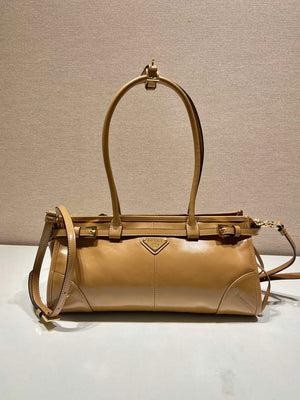 Prada 1BA426 Medium leather handbag  Brown - Default Title - View 1