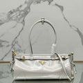 Prada 1BA426 Medium leather handbag Silver Gray - Default Title - View 1