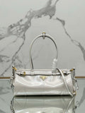 Prada 1BA426 Medium leather handbag Silver Gray