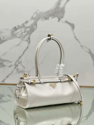 Prada 1BA426 Medium leather handbag Silver Gray - Default Title - View 2