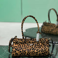 Prada 1BA426 Medium printed leather handbag Honey - Default Title - View 1