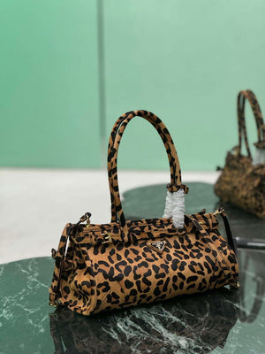 Prada 1BA426 Medium printed leather handbag Honey - Default Title - View 2