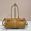 Prada 1BA426 Medium suede handbag Cinnamon - Default Title - View 1
