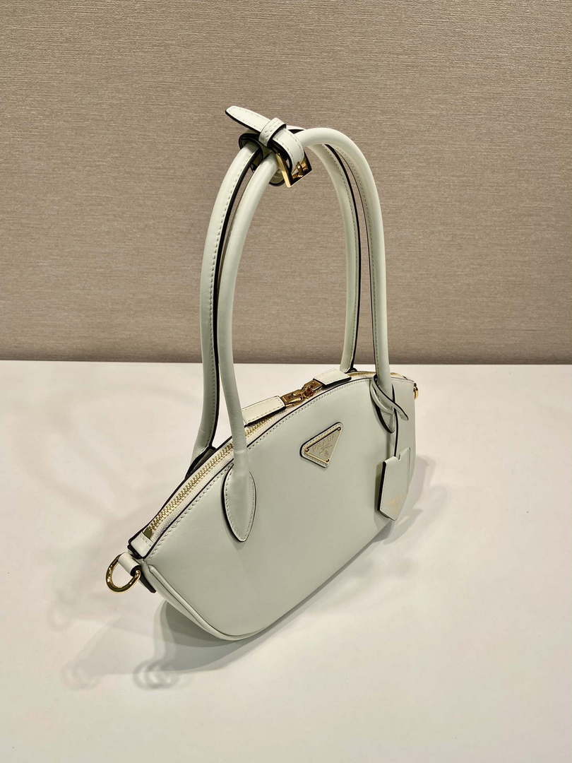 Prada 1BA427 Small leather handbag White