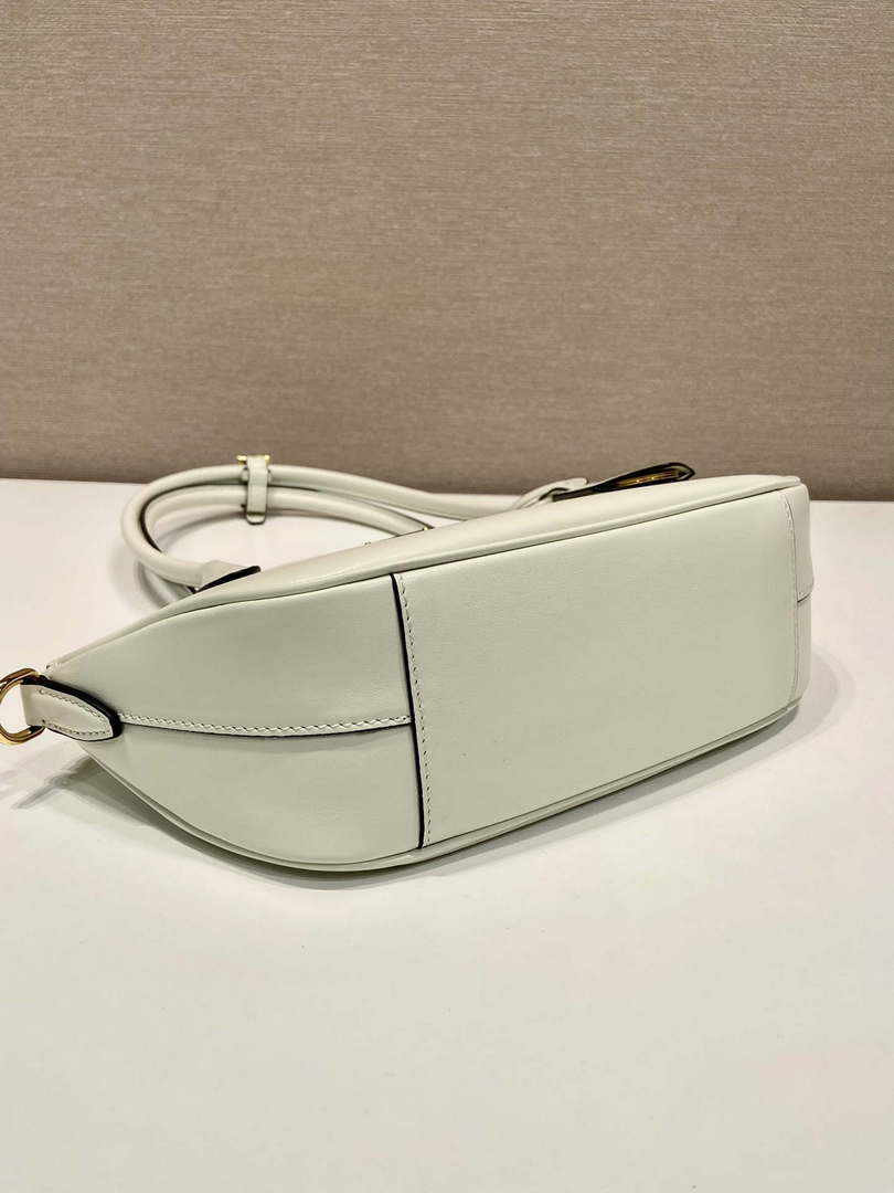 Prada 1BA427 Small leather handbag White