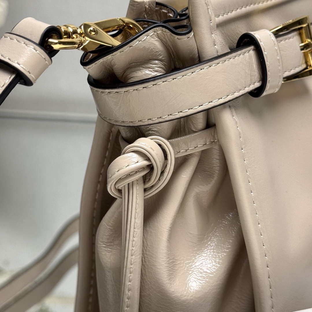 Prada 1BA433 Large Leather Handbag Apricot
