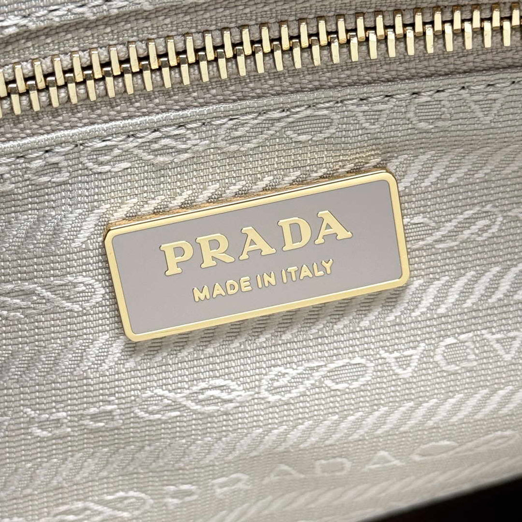 Prada 1BA433 Large Leather Handbag Apricot
