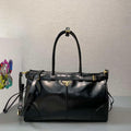 Prada 1BA433 Large Leather Handbag Black - Default Title - View 1
