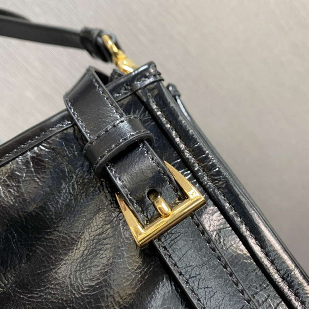 Prada 1BA433 Large Leather Handbag Black