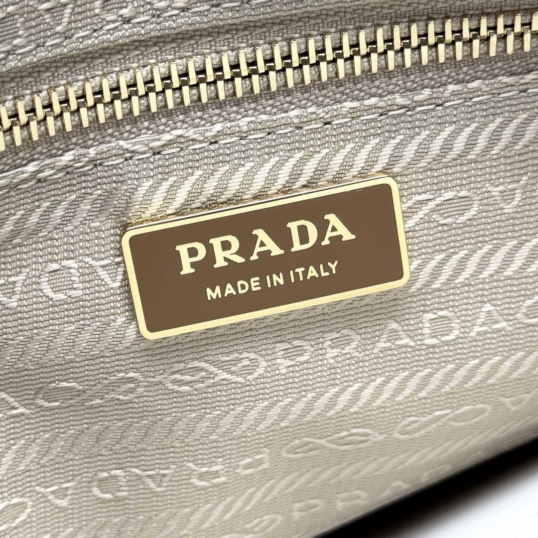 Prada 1BA433 Large Leather Handbag Brown