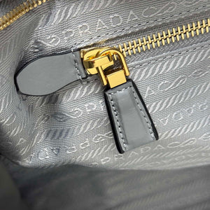 Prada 1BA433 Large Leather Handbag Gray - Default Title - View 9