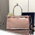 Prada 1BA433 Large Leather Handbag Pink