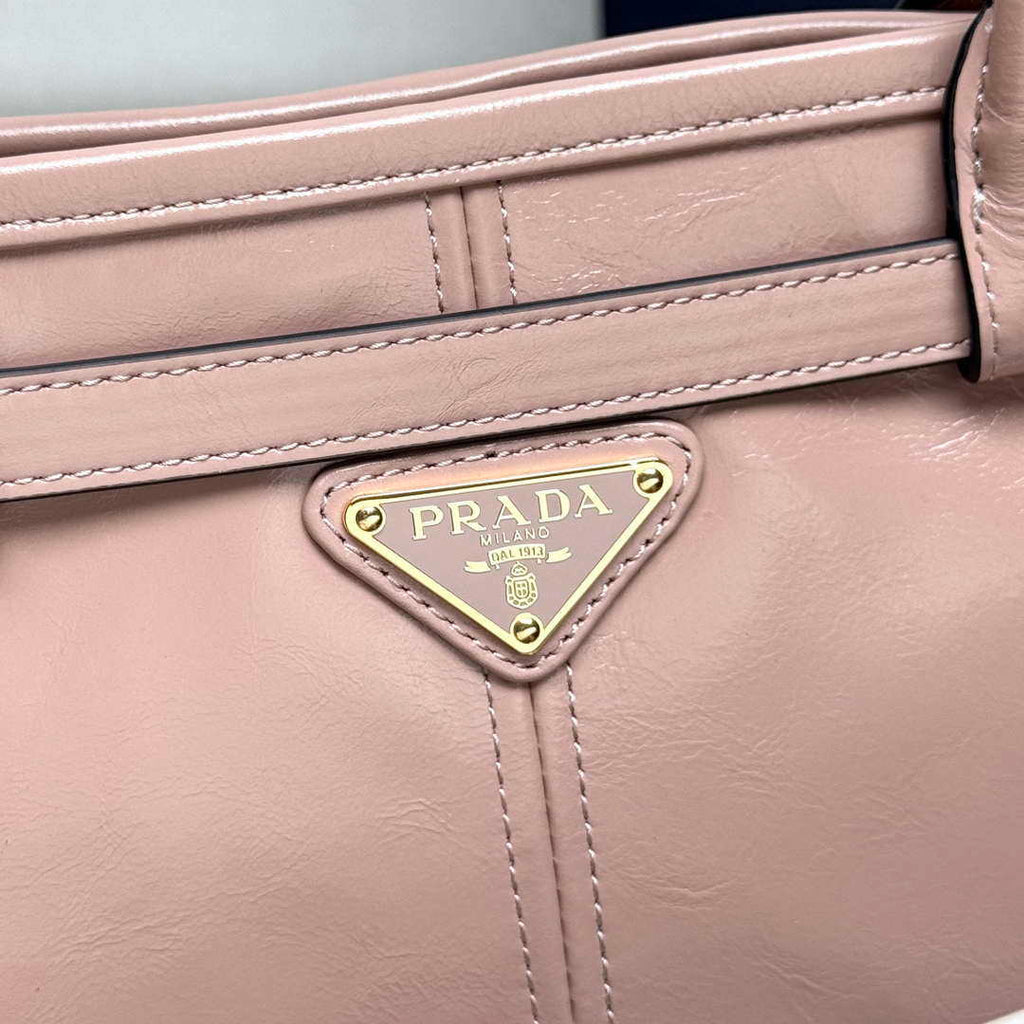Prada 1BA433 Large Leather Handbag Pink