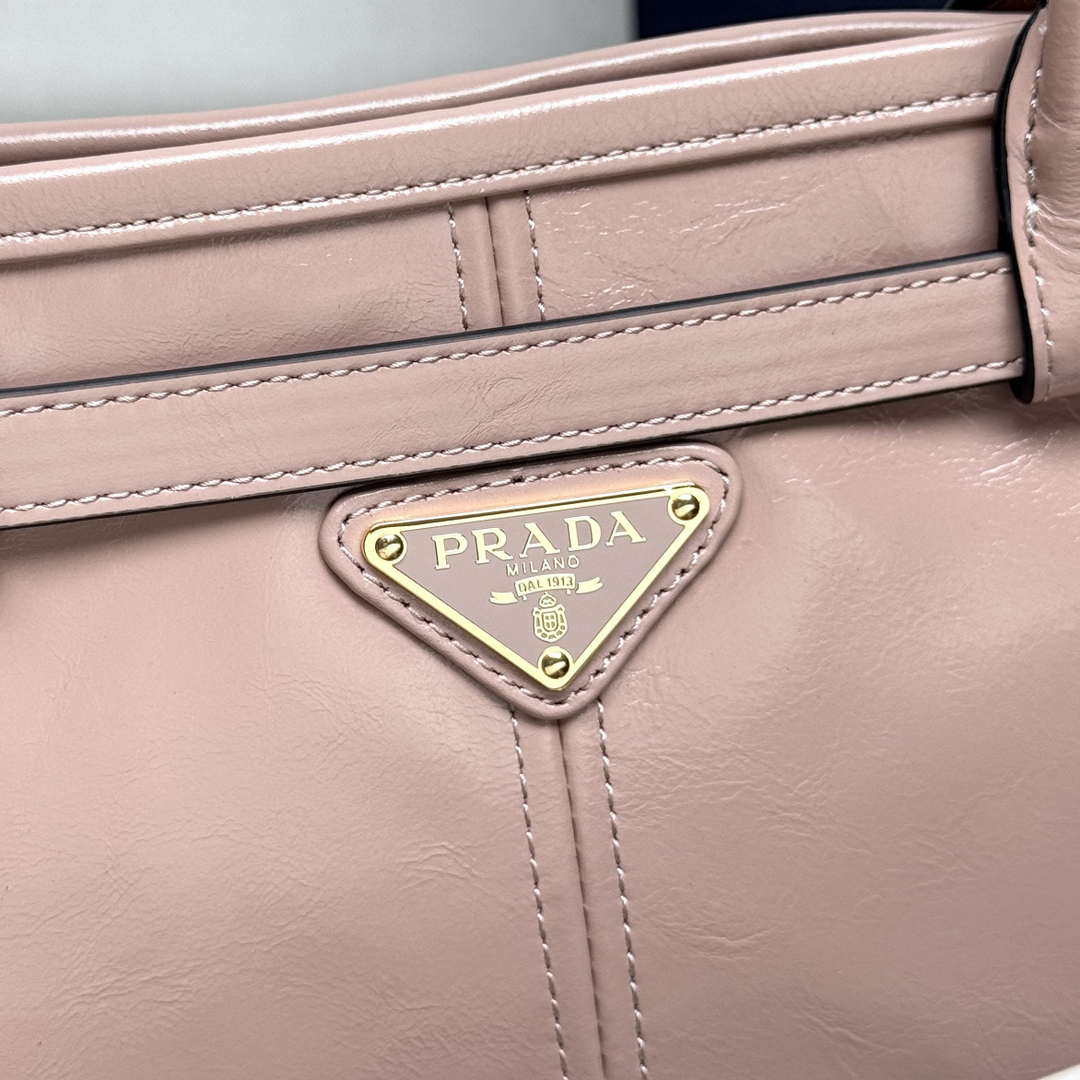 Prada 1BA433 Large Leather Handbag Pink