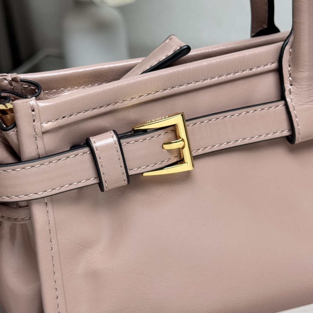 Prada 1BA433 Large Leather Handbag Pink