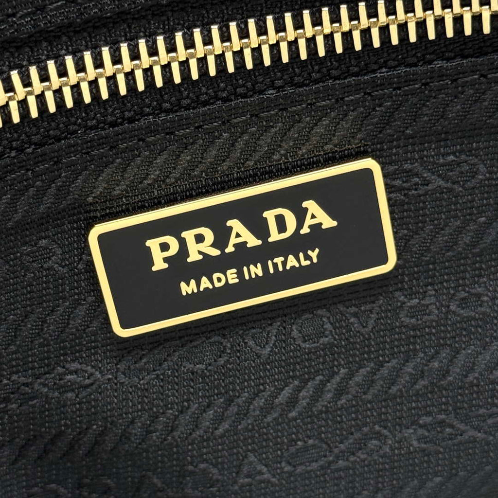 Prada 1BA433 Large Leather Handbag Red Brown