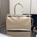 Prada 1BA439 Prada Bonnie extra large leather handbag Apricot - Default Title - View 1