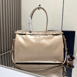 Prada 1BA439 Prada Bonnie extra large leather handbag Apricot - Default Title - View 2
