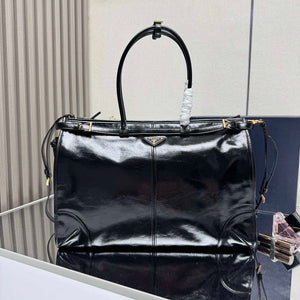 Prada 1BA439 Prada Bonnie extra large leather handbag black - Default Title - View 1