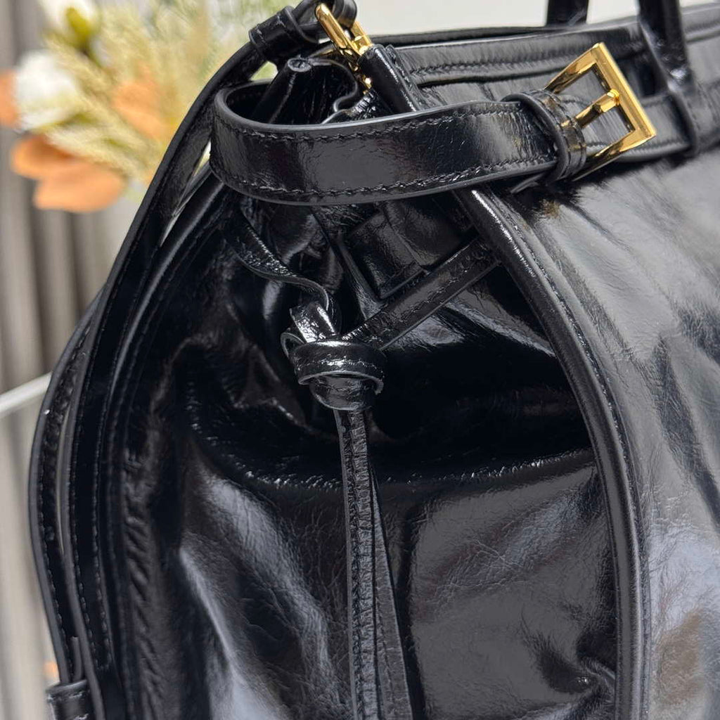 Prada 1BA439 Prada Bonnie extra large leather handbag black