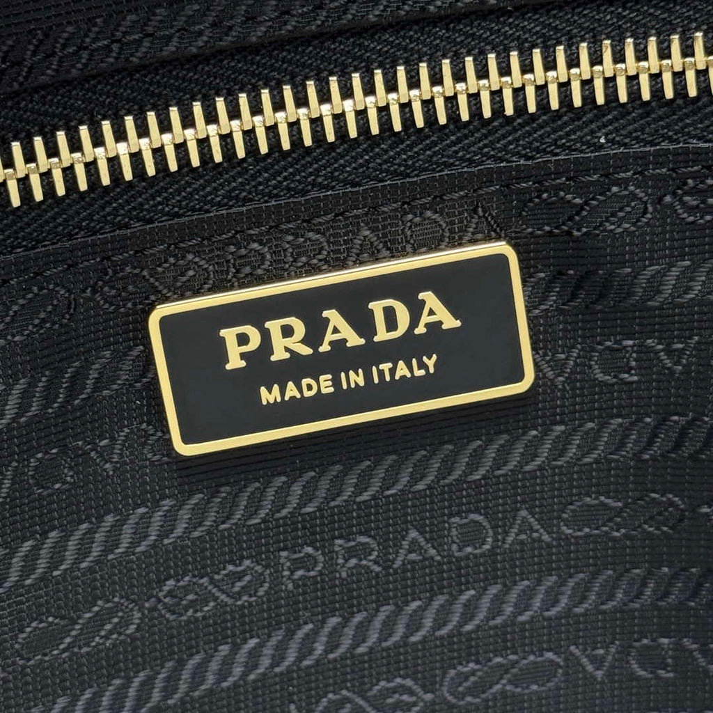 Prada 1BA439 Prada Bonnie extra large leather handbag black