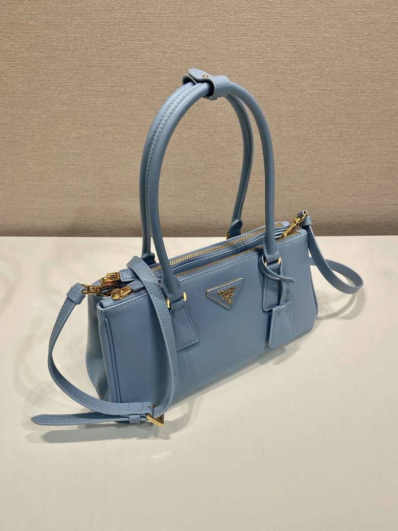 Prada 1BA457 Medium Prada Galleria leather bag Blue - Default Title - View 2