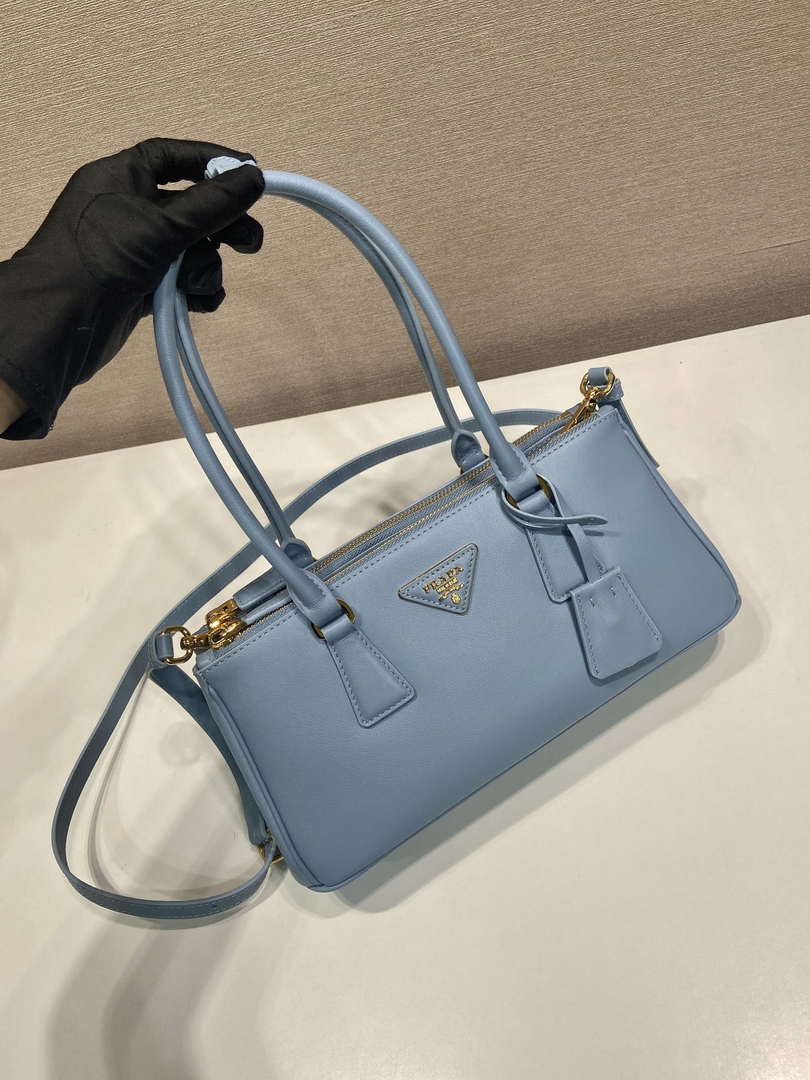 Prada 1BA457 Medium Prada Galleria leather bag Blue