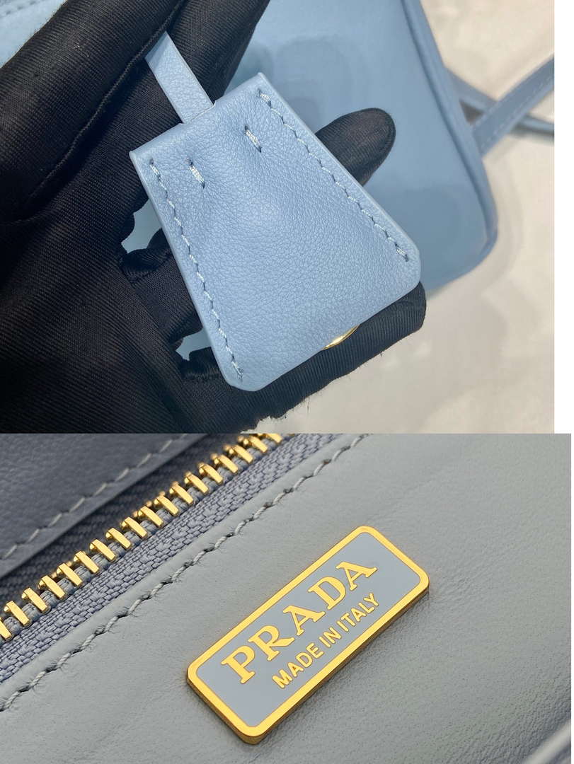 Prada 1BA457 Medium Prada Galleria leather bag Blue