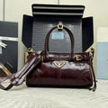 Prada 1BA486 Bonnie leather mini handbag Wine red
