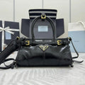 Prada 1BA486 Bonnie leather mini handbag Black
