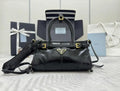Prada 1BA486 Bonnie leather mini handbag Black