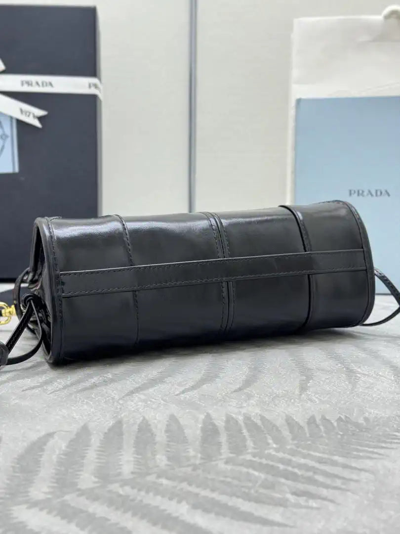 Prada 1BA486 Bonnie leather mini handbag Black
