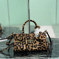 Prada 1BA486 Bonnie printed  leather mini handbag Leopard