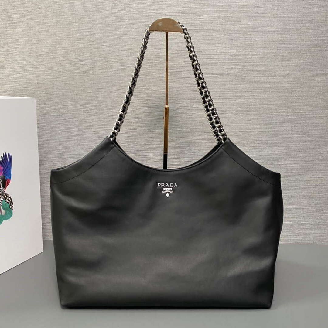 Prada 1BA638 Book Tote Bag Black - Default Title - View 1