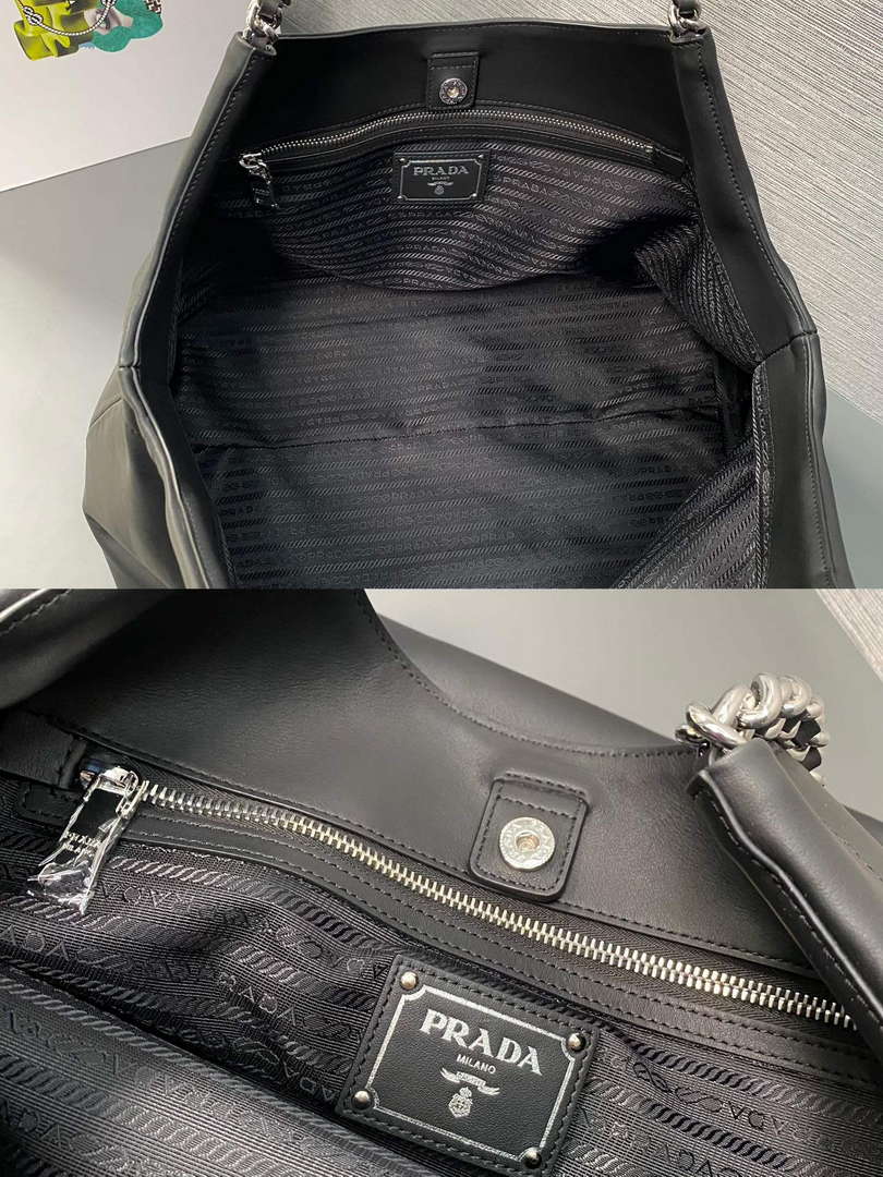 Prada 1BA638 Book Tote Bag Black - Default Title - View 9