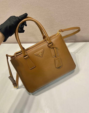 Prada 1BA863 Medium Prada Galleria Saffiano leather bag Cross pattern Natural - Default Title - View 3