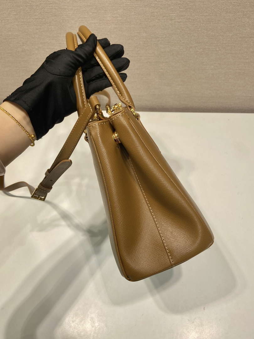 Prada 1BA863 Medium Prada Galleria Saffiano leather bag Cross pattern Natural - Default Title - View 5