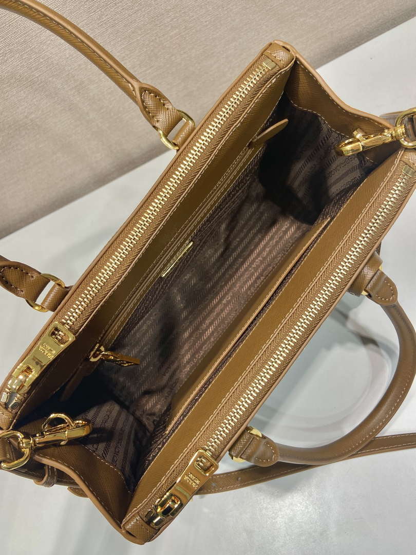 Prada 1BA863 Medium Prada Galleria Saffiano leather bag Cross pattern Natural - Default Title - View 8