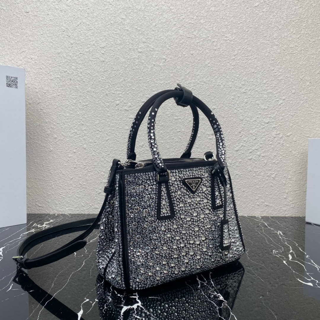 Prada 1BA896 Prada Galleria Saffiano leather small bag Black