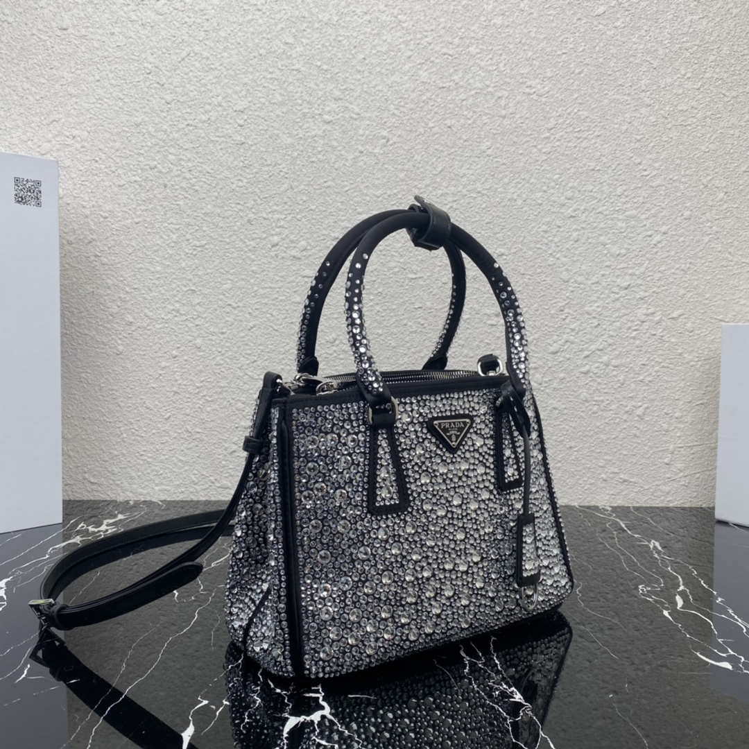 Prada 1BA896 Prada Galleria Saffiano leather small bag Black - Default Title - View 2