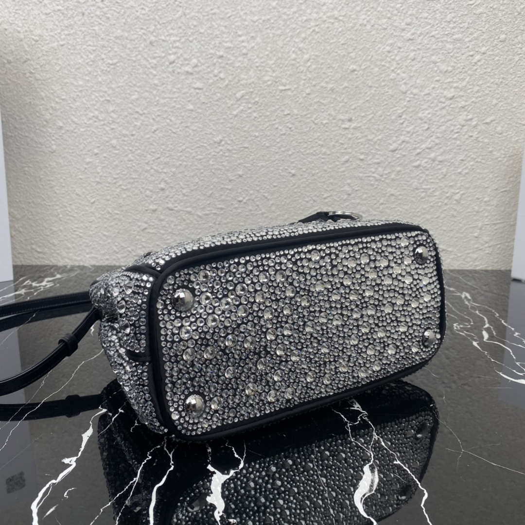 Prada 1BA896 Prada Galleria Saffiano leather small bag Black - Default Title - View 3